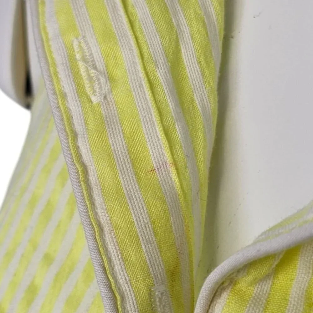Anthropologie Button-Front Halter Swing Blouse Open Tie Back Striped Size Small - Picture 6 of 11